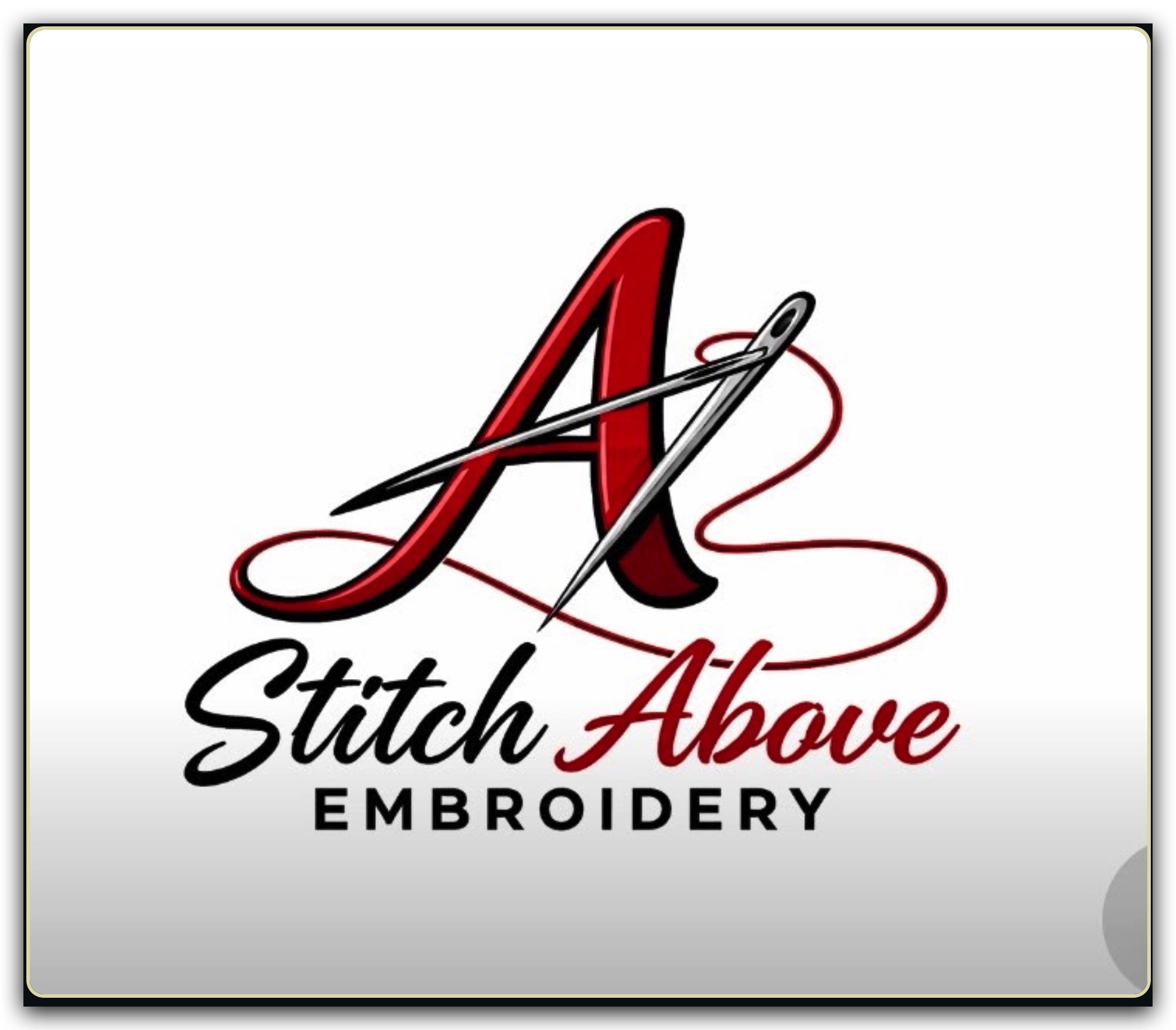 A Stitch Above Embroidery website preview
